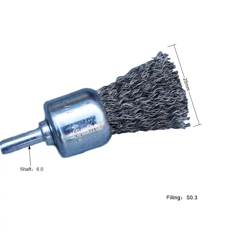 Steel drill brush